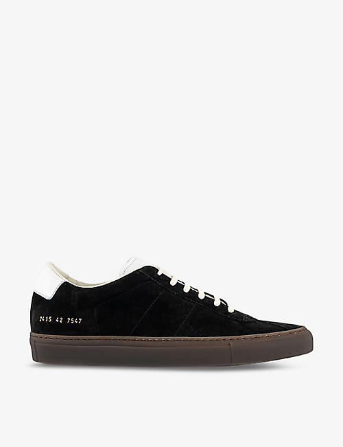 COMMON PROJECTS: Tennis 70 number-print suede low-top trainers