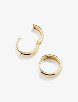 Shop Mejuri Bold Huggie Hoops 14ct Yellow-gold Earrings