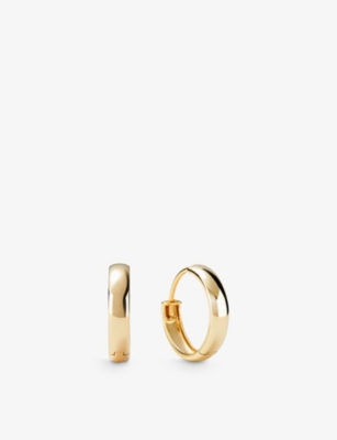 MEJURI: Bold 14ct yellow-gold small hoop earrings