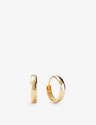 MEJURI MEJURI WOMENS GOLD BOLD 14CT YELLOW-GOLD SMALL HOOP EARRINGS