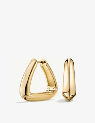 MEJURI: Patra 18ct yellow gold-vermeil large hoop earrings