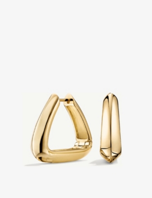 MEJURI PATRA 18CT YELLOW GOLD-VERMEIL LARGE HOOP EARRINGS