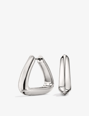 Mejuri Womens Sterling Silver Pyra Sterling-silver Large Hoop Earrings