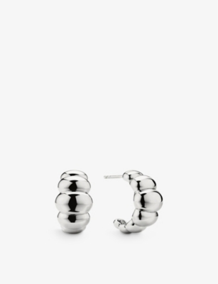 MEJURI Puffy Charlotte sterling-silver hoop earrings