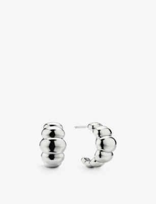 Mejuri Puffy Charlotte Hoops Silver In Sterling Silver
