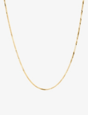 Mejuri Womens Gold Serpentine 14ct Yellow-gold Chain Necklace
