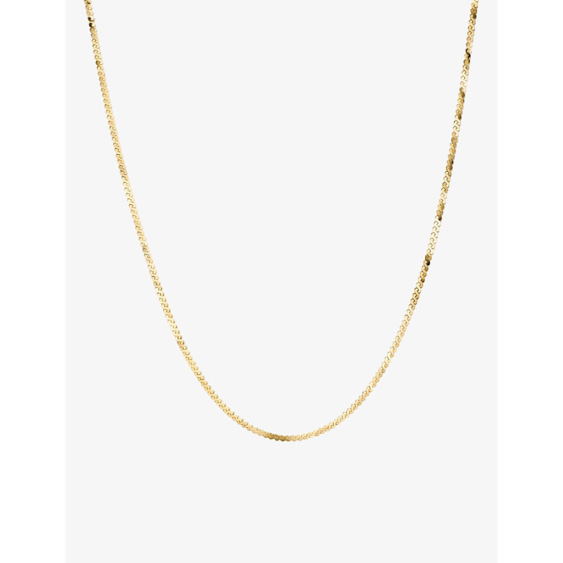 Mejuri Womens Gold Serpentine 14ct Yellow-gold Chain Necklace