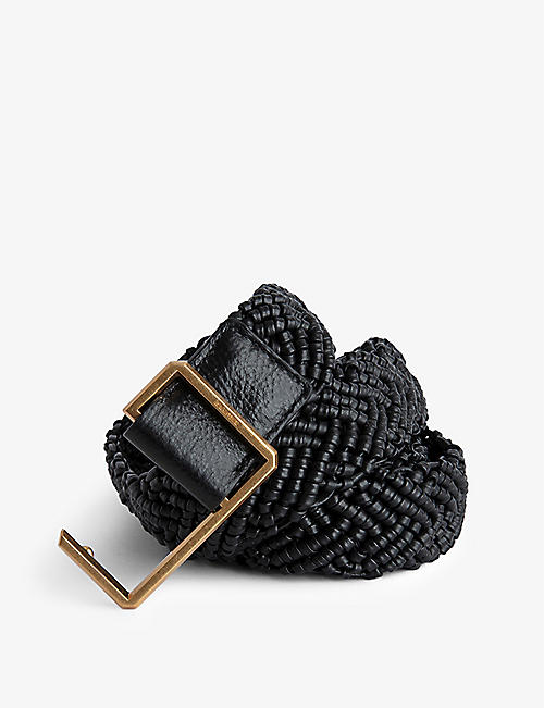 ZADIG&VOLTAIRE: La Cecilia Obsession C-buckle braided leather belt