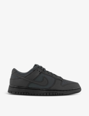 NIKE: Dunk Low panelled leather low-top trainers