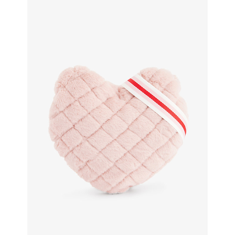 Meri Meri Girls Pink Kids Heart-shaped Quilted Faux-fur Shoulder Bag