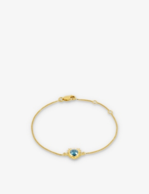 RACHEL JACKSON: Electric Love London blue-topaz 22ct gold-plated sterling silver bracelet