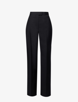 ALEXANDER MCQUEEN: Pressed-crease buttoned-pocket regular-fit straight-leg wool trousers