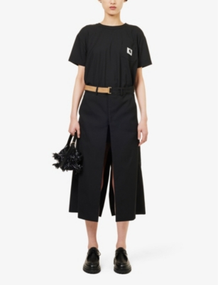 Shop Sacai X Carhartt Wip Bonding Canvas Maxi Dress In Black