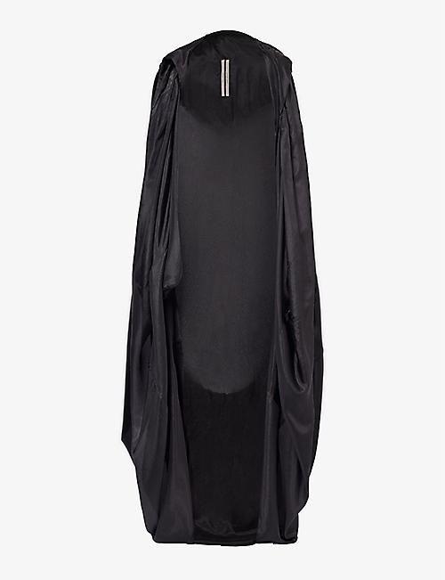 RICK OWENS: Relaxed-fit hooded silk coat