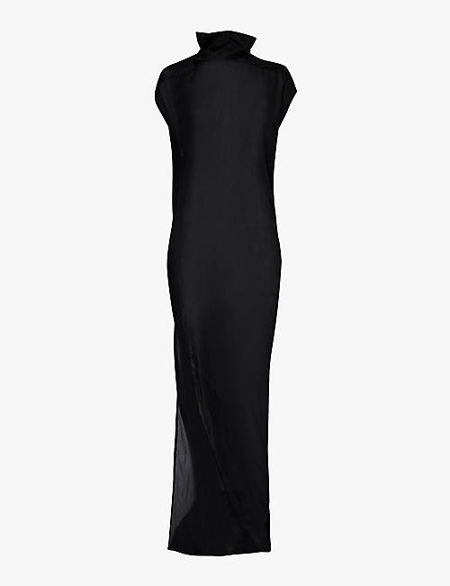RICK OWENS: Edfu semi-sheer silk maxi dress