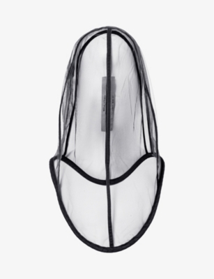 Rick Owens Womens Black Transparent Weighted-seam Tulle Hood