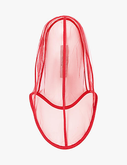 RICK OWENS: Transparent weighted-seam tulle hood
