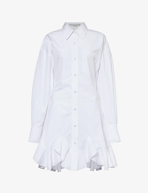 STELLA MCCARTNEY: Shirt patch-pocket cotton mini dress