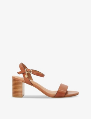 Shop Dune Women's Tan-leather Jelly Leather Heeled Sandals