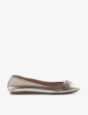 DUNE: Hallo charm-embellished leather ballet flats