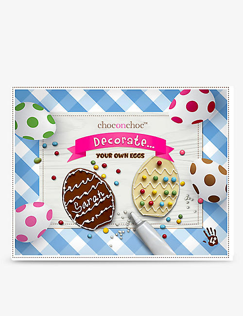 CHOC ON CHOC: Decorate Your Own Easter Eggs milk and white chocolate set 120g