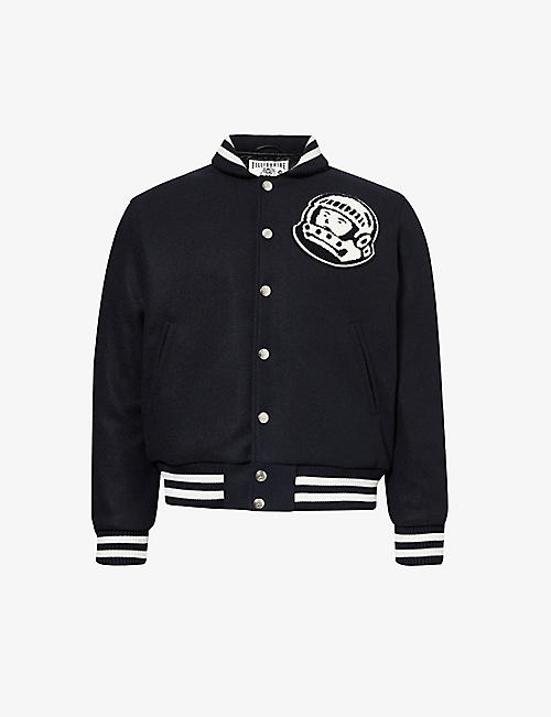 BILLIONAIRE BOYS CLUB: Astro Varsity brand-appliqué relaxed-fit woven jacket