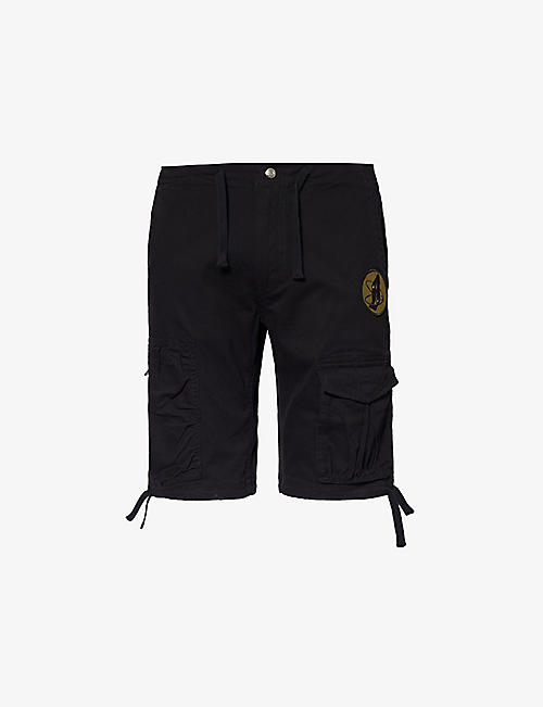BILLIONAIRE BOYS CLUB: Branded drawstring-waist stretch-cotton shorts