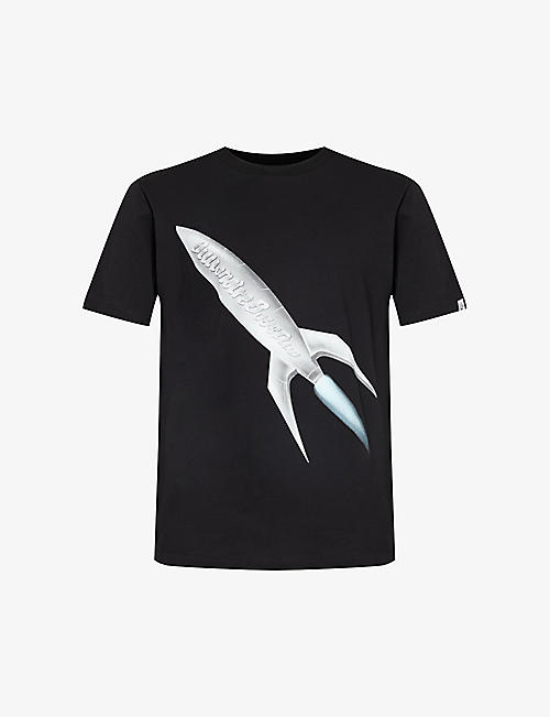 BILLIONAIRE BOYS CLUB: Rocket graphic-print cotton-jersey T-shirt
