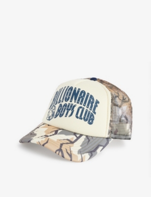 Billionaire Boys Club Mens Camo Camo Arch Logo-print Mesh Trucker Cap In Camo
