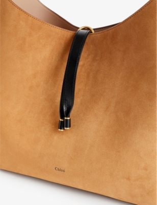 Shop Chloé Chloe Women's Tan Marcie Leather Shoulder Bag