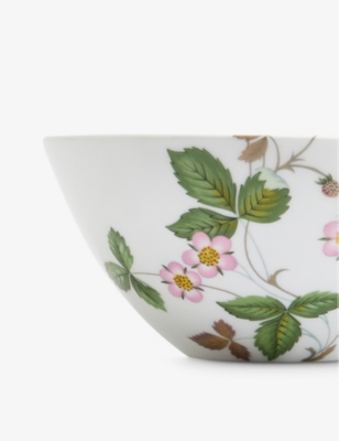Shop Wedgwood Wild Strawberry Floral-pattern Bone-china Bowl 12cm