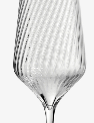 Wedgwood Vera Wang Swirl Crystal Flute Glasses Set Of Two