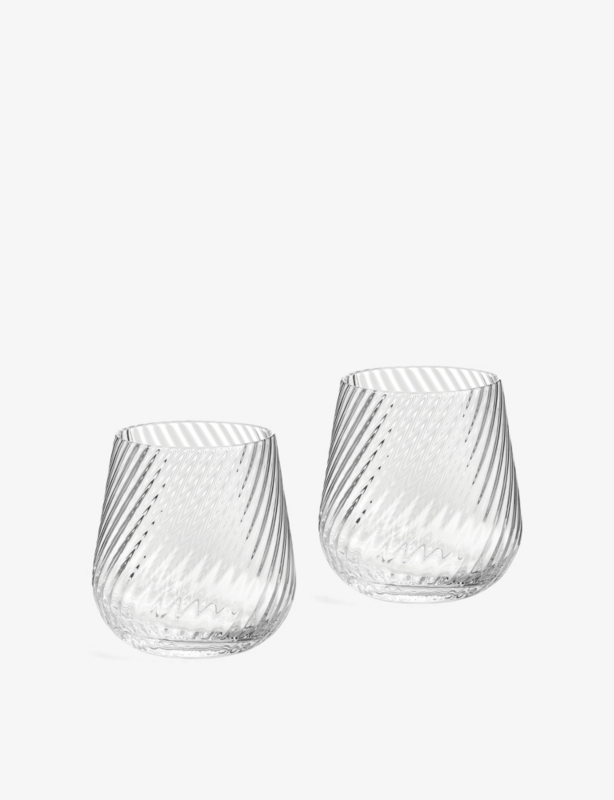 Vera Wang swirl crystal tumblers set of two