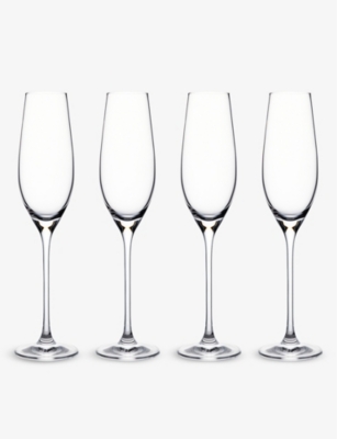 Waterford Marquis Moments Crystal Champagne Flutes Set Of Four In Transparent