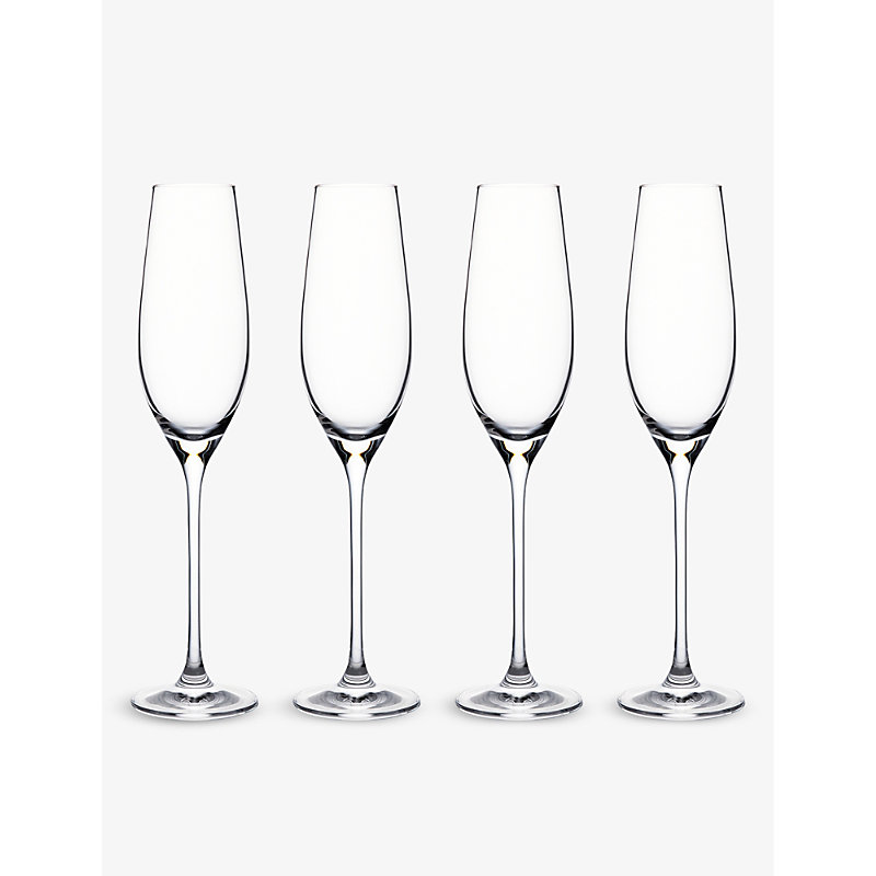 Waterford Marquis Moments Crystal Champagne Flutes Set Of Four In Transparent