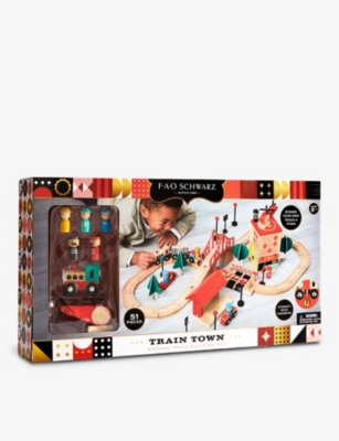 FAO SCHWARZ Train Town wooden train track playset Selfridges