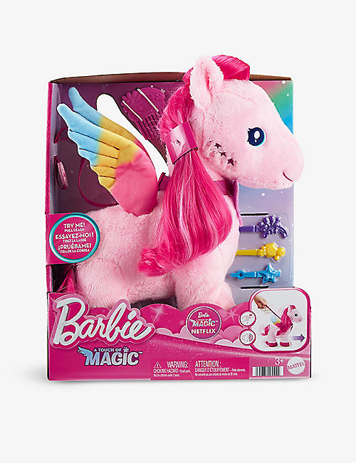 BARBIE: A Touch of Magic Walk and Flutter Pegasus soft toy 28.8cm