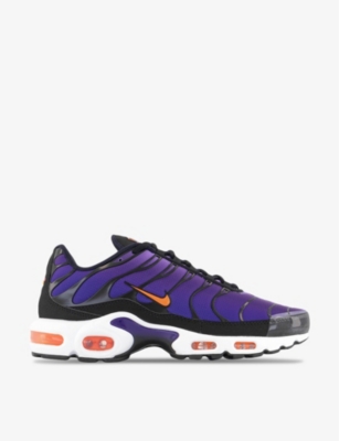 NIKE: Air Max Plus brand-embroidered woven low-top trainers