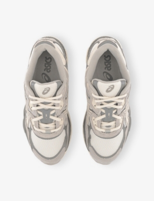 ASICS MENS CREAM OYSTER GREY GEL-NYC MESH LOW-TOP TRAINERS EUR 40 / 6 UK 