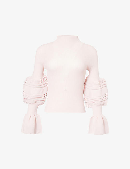 ISSEY MIYAKE: Assemblage Branch ribbed knitted top