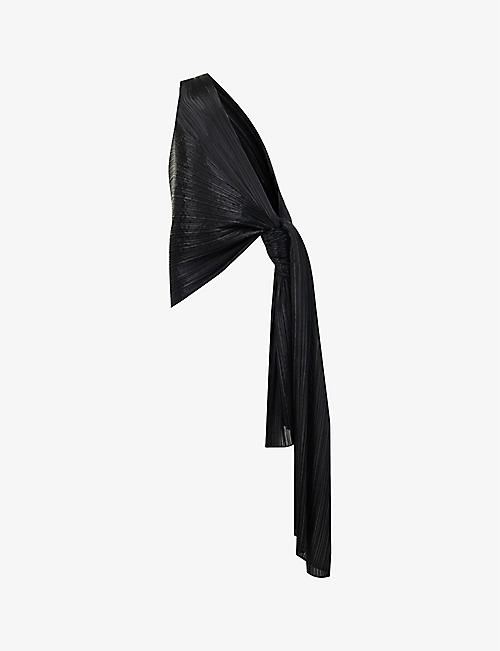 PLEATS PLEASE ISSEY MIYAKE: Stole pleated knitted shawl