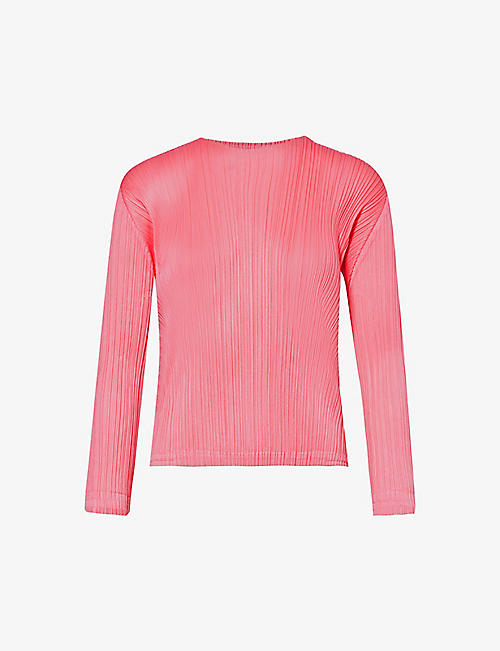 PLEATS PLEASE ISSEY MIYAKE: February pleated knitted top