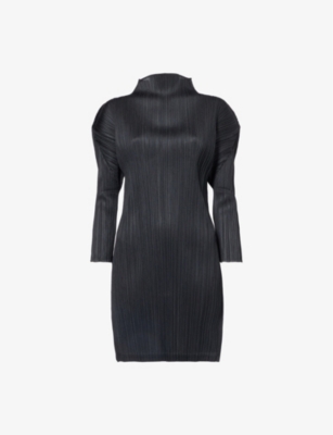 PLEATS PLEASE ISSEY MIYAKE: Pleated high-neck knitted top