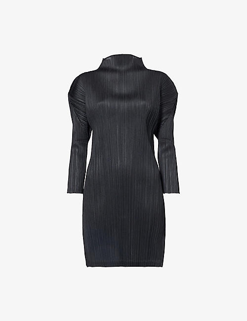 PLEATS PLEASE ISSEY MIYAKE: Pleated high-neck knitted top