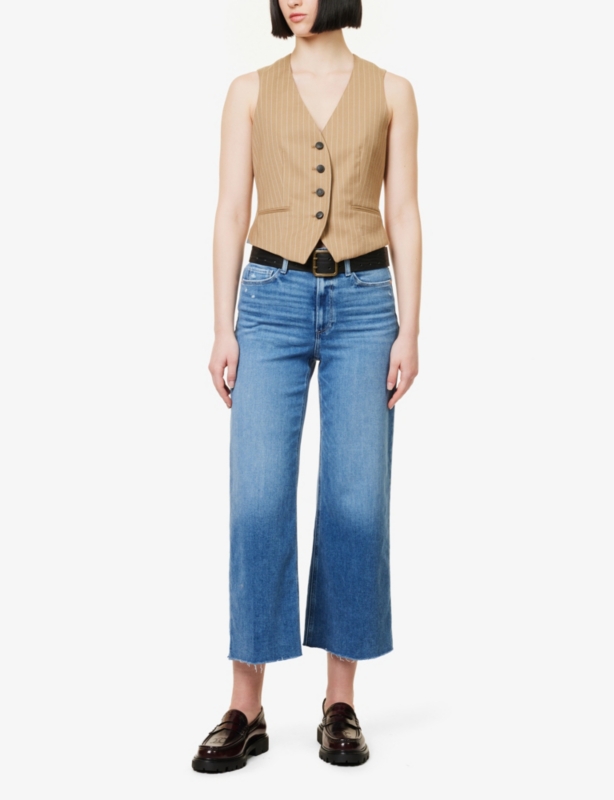 Anessa raw-hem stretch-denim jeans