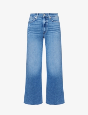 PAIGE: Anessa raw-hem stretch-denim jeans