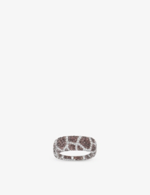 APM MONACO: Animal Disco Giraffe sterling-silver and zirconia ring