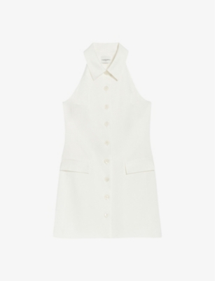 Shop Claudie Pierlot Women's Naturels Ritalie Sleeveless Satin Mini Dress