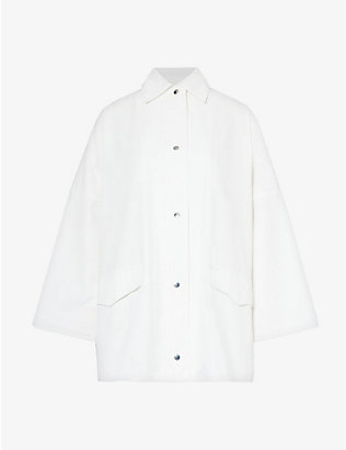 TOTEME: Boxy-fit collar organic-cotton overshirt