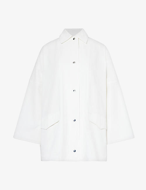 TOTEME: Boxy-fit collar organic-cotton overshirt